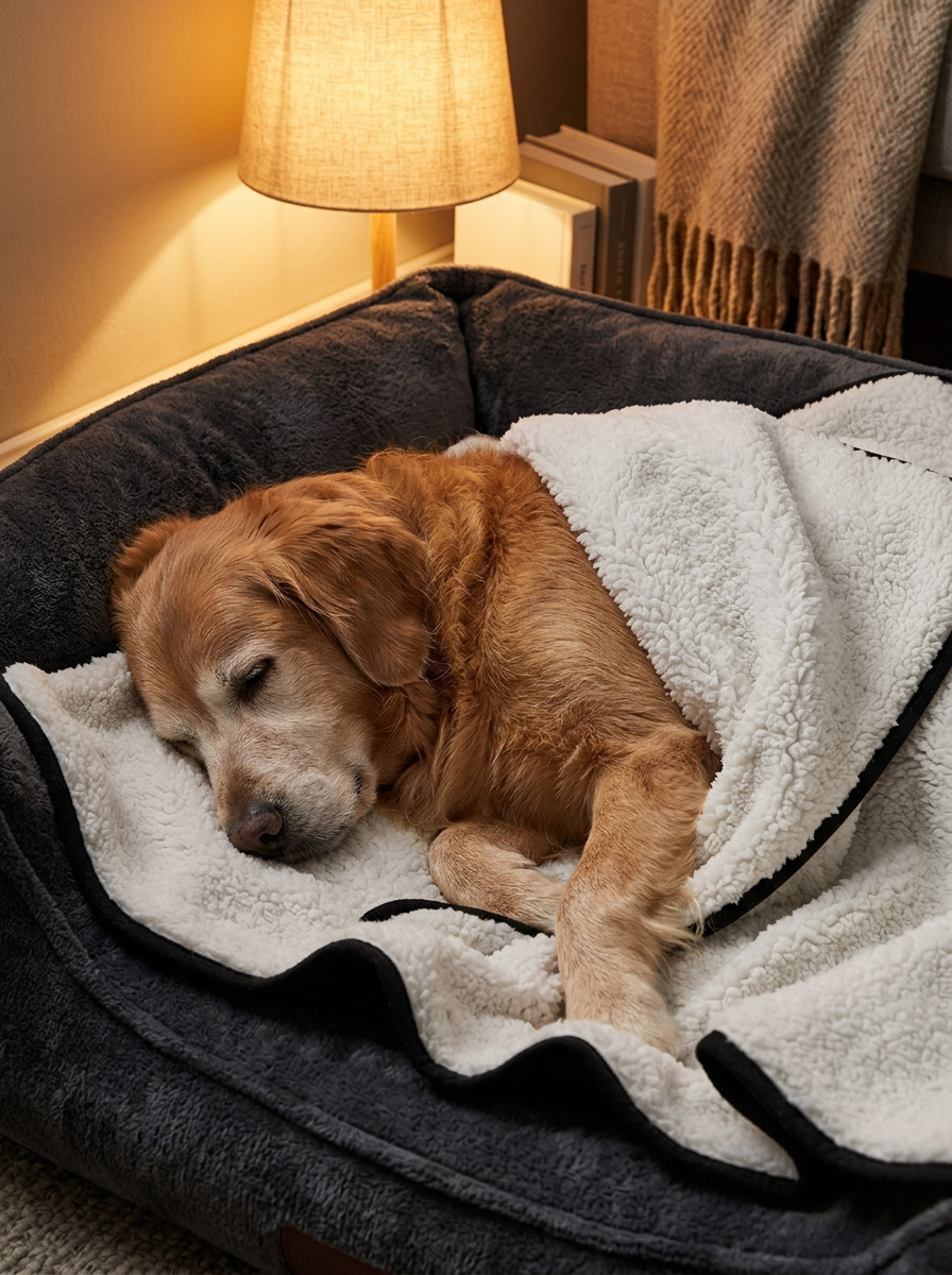 Kuscheldecke - Lifestyle schlafender Hund