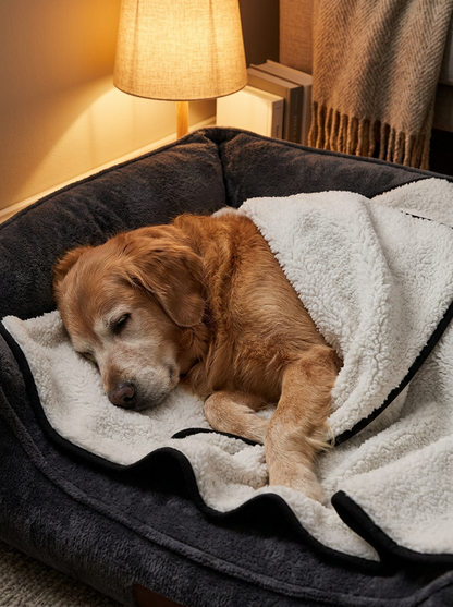 Kuscheldecke - Lifestyle schlafender Hund